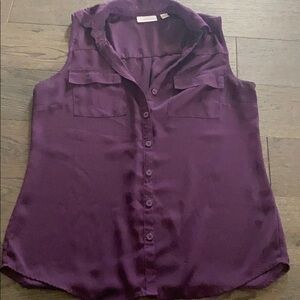 New York & Co Purple Blouse Tank Size M